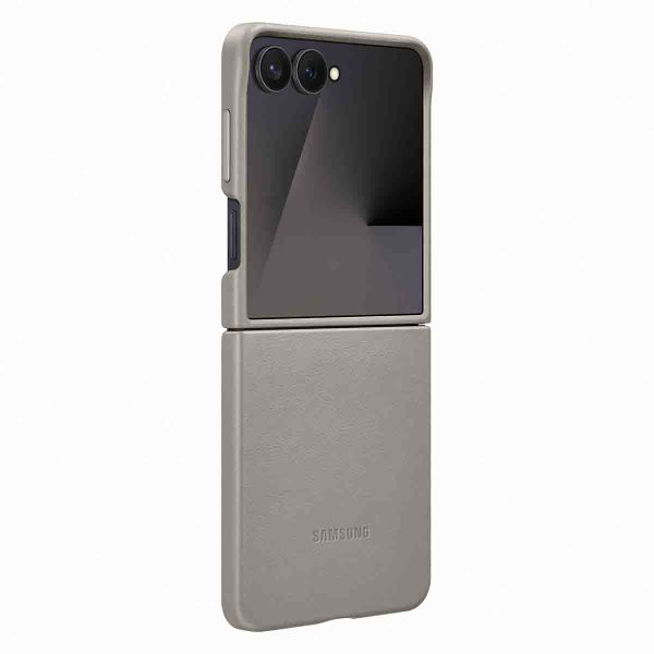 Samsung Originele KindSuit Vegan Leather Case Samsung Galaxy Z Flip 7 - Taupe