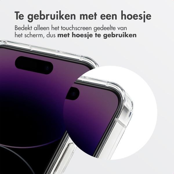 Accezz Gehard Glas Privacy Screenprotector + Applicator Apple iPhone 13 / 13 Pro / 14 / 16e