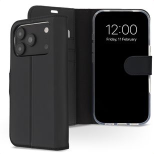 Accezz Wallet Softcase Bookcase Apple iPhone 18 Pro / 17 Pro - Zwart