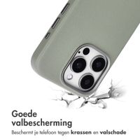 Accezz MagSafe Leather Backcover Apple iPhone 15 Pro - Light Grey