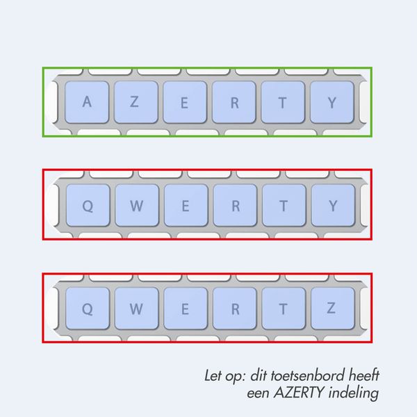 Accezz Bluetooth Keyboard Bookcase Samsung Galaxy Tab A11 Plus - AZERTY / FR - Zwart