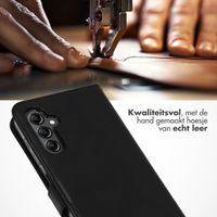 Selencia Echt Leren Bookcase Samsung Galaxy A14 (5G/4G) - Zwart