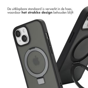 Accezz Ring Stand Backcover met MagSafe iPhone 15 - Zwart