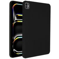 Accezz Liquid Silicone Backcover met penhouder Apple iPad Pro 11 (2024) M4 - Zwart