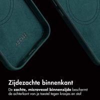 Accezz Vintage Leather Magsafe Backcover iPhone 13 - Smokey Green