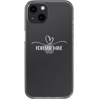 Gepersonaliseerd hoesje met sierlijk hartje iPhone 13 - Transparant