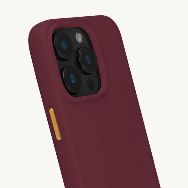 Selencia Rivièra MagSafe Backcover met afneembare haakjes Apple iPhone 15 Pro - Bold Burgundy