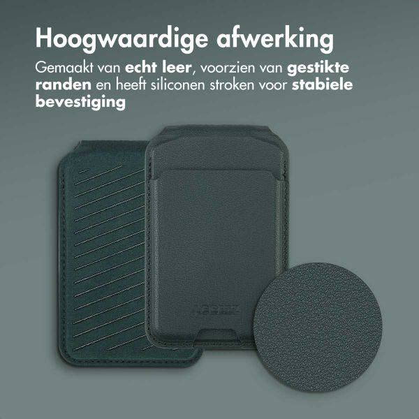 Accezz Leren Wallet met standaard voor MagSafe - Cedar Green