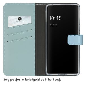 Selencia Echt Lederen Bookcase Google Pixel 7 - Air Blue