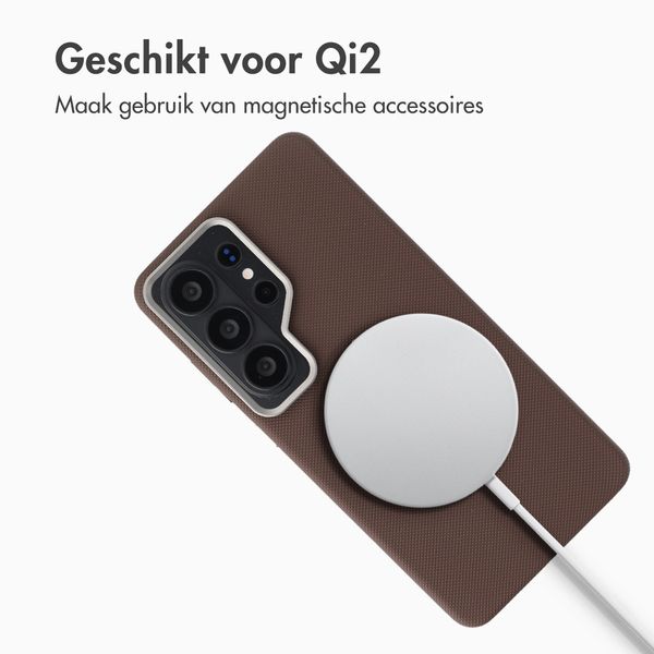 Accezz Mesh Backcover met MagSafe Samsung Galaxy S26 Ultra - Bruin