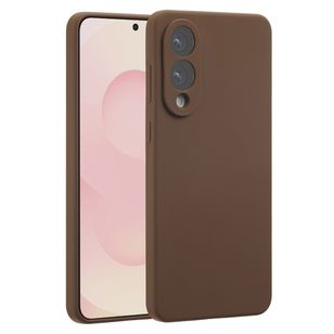 Accezz Liquid Silicone Backcover met MagSafe Samsung Galaxy S25 Edge - New Tea Brown