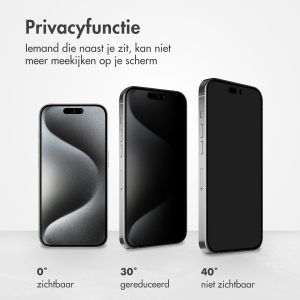 Accezz Gehard Glas Privacy Screenprotector iPhone 15 Pro Max