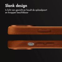 Accezz Vintage Leather Magsafe Backcover iPhone 14 - Tabacco Cognac