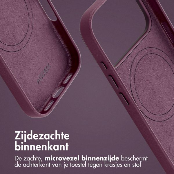 Accezz MagSafe Leather Backcover Apple iPhone 18 Pro Max / 17 Pro Max - Heath Purple