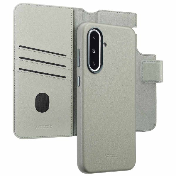 Accezz Leather Bookcase 2-in-1 met MagSafe Samsung Galaxy A36 / A56 - Lichtgrijs