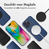 Accezz MagSafe Leather Backcover iPhone 16 Pro Max - Nightfall Blue