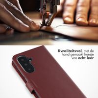 Selencia Echt Leren Bookcase Samsung Galaxy A37 (5G) - Burgundy