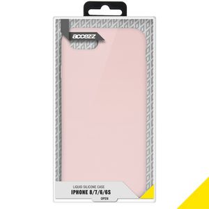 Accezz Liquid Silicone Backcover iPhone SE (2022 / 2020) / 8 / 7 - Roze