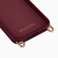 Selencia Rivièra MagSafe Backcover met afneembare haakjes Apple iPhone 15 Pro - Bold Burgundy