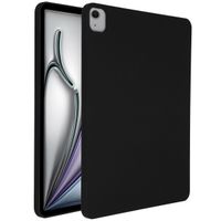 Accezz Liquid Silicone Backcover met penhouder iPad Air 13 inch (2024) M2 - Zwart