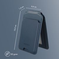 Accezz Magnetische Leren Wallet met standaard - Geschikt voor Apple Find My - Nightfall Blue