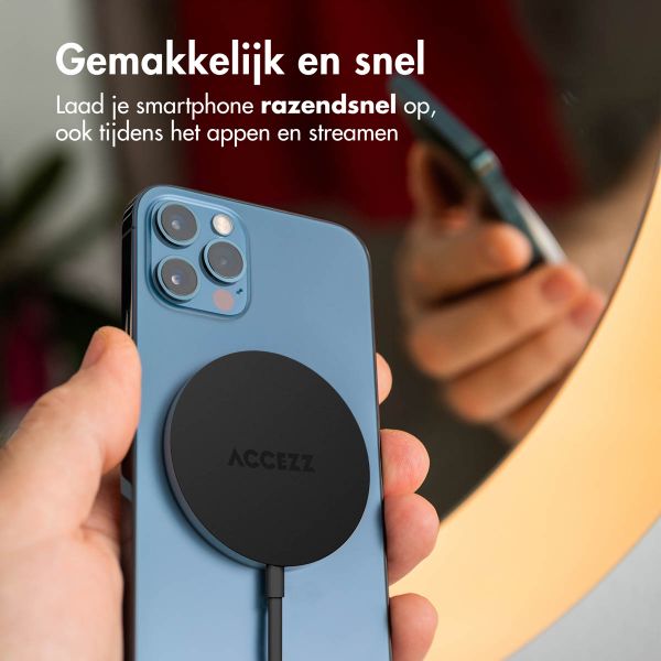 Accezz Wireless Charger USB-C - MagSafe en Qi2 Draadloze Oplader - 1 meter - Zwart