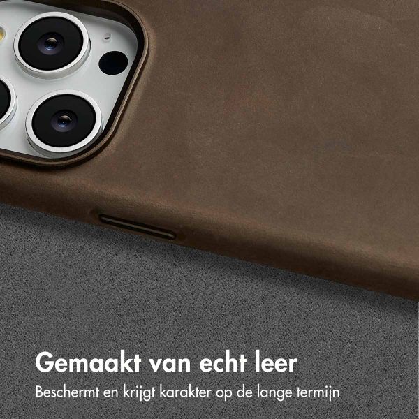 Accezz Vintage Leather Magsafe Backcover iPhone 14 Pro - Rustic Brown