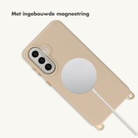 Selencia Rivièra MagSafe Backcover met afneembare haakjes Samsung Galaxy A57 (5G) - Milky Latte