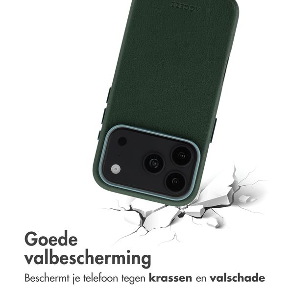 Accezz MagSafe Leather Backcover Apple iPhone 18 Pro / 17 Pro - Cedar Green