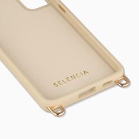 Selencia Rivièra MagSafe Backcover met afneembare haakjes Samsung Galaxy S23 FE - Milky Latte