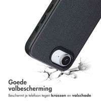 Accezz Echt leren hoesje + MagSafe Wallet Apple iPhone 17e / 16e - Onyx Black