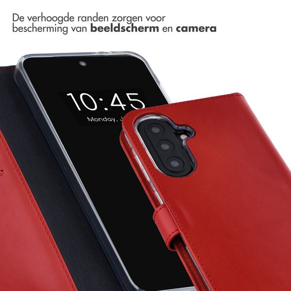 Selencia Echt Leren Bookcase Samsung Galaxy A57 (5G) - Rood