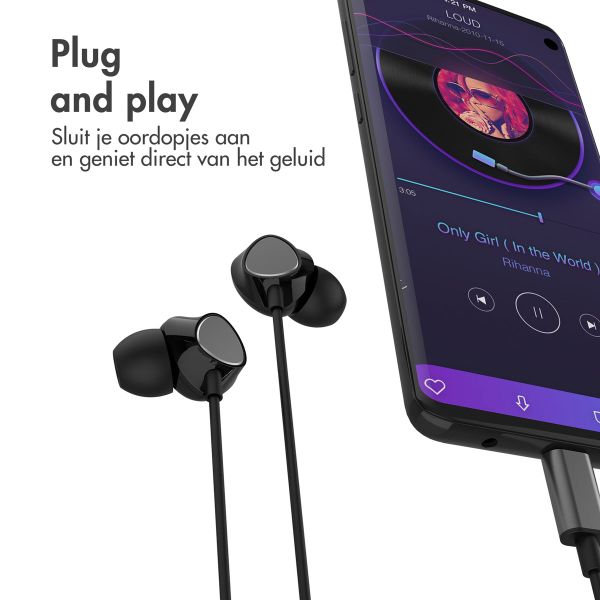 Accezz In-ear oordopjes - Bedrade oordopjes - USB-C aansluiting - Zwart