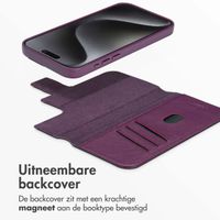 Accezz Leather Bookcase 2-in-1 met MagSafe iPhone 15 Pro Max - Heath Purple