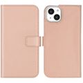 Selencia Echt Lederen Bookcase iPhone 14 Plus - Dusty Pink