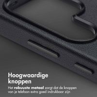 Accezz Echt leren hoesje + MagSafe Wallet Samsung Galaxy S25 Ultra - Onyx Black