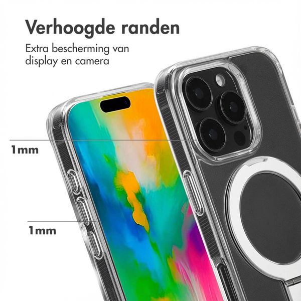 Accezz Ring Stand Backcover met MagSafe Apple iPhone 16 Pro - Transparant