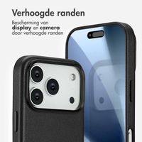 Accezz Echt leren hoesje + MagSafe Wallet Apple iPhone 17 Pro Max - Onyx Black
