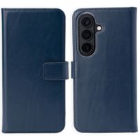 Selencia Echt Leren Bookcase Samsung Galaxy S26 - Donkerblauw