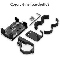 Accezz Telefoonhouder fiets - Verstelbaar - Universeel - Aluminium - Zwart