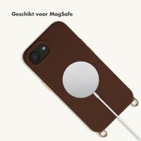 Selencia Rivièra MagSafe Backcover met afneembare haakjes Apple iPhone 17e / 16e - Choco Brown