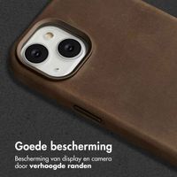Accezz Vintage Leather Magsafe Backcover iPhone 14 - Rustic Brown