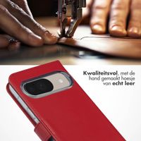 Selencia Echt Leren Bookcase Google Pixel 10 / 10 Pro - Red