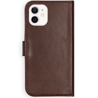 Selencia Echt Leren Bookcase Apple iPhone 12 Mini - Bruin