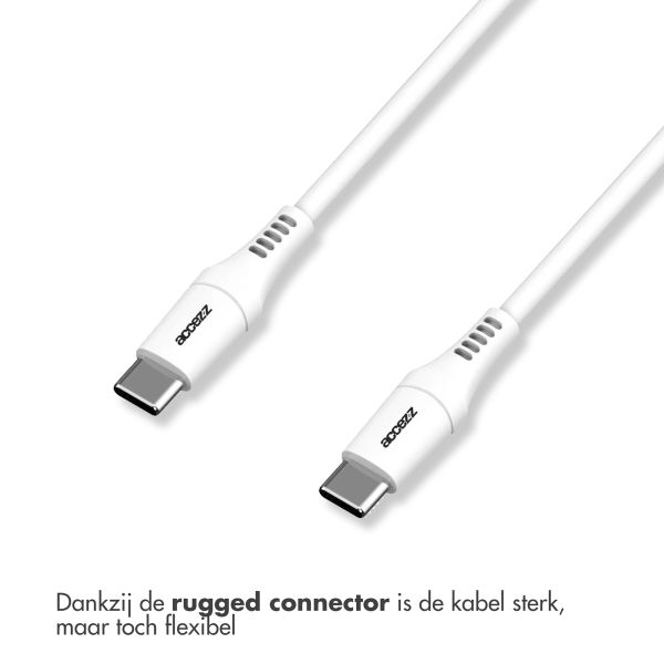 Accezz USB-C naar USB-C kabel - 0,2 meter - Wit