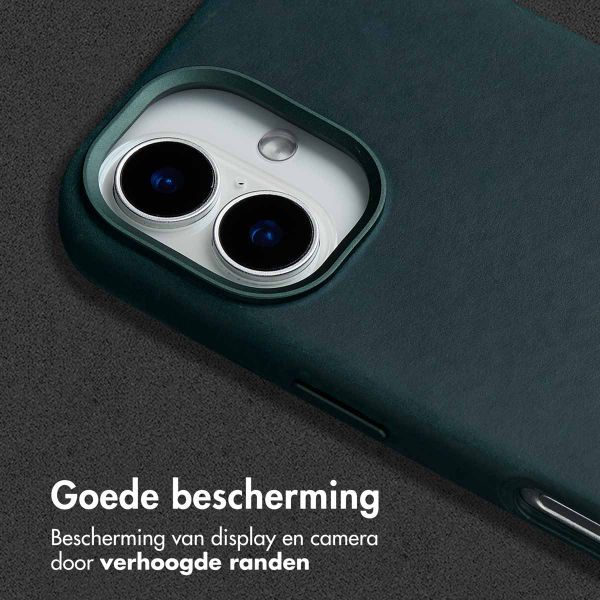 Accezz Vintage Leather Magsafe Backcover Apple iPhone 16 - Smokey Green
