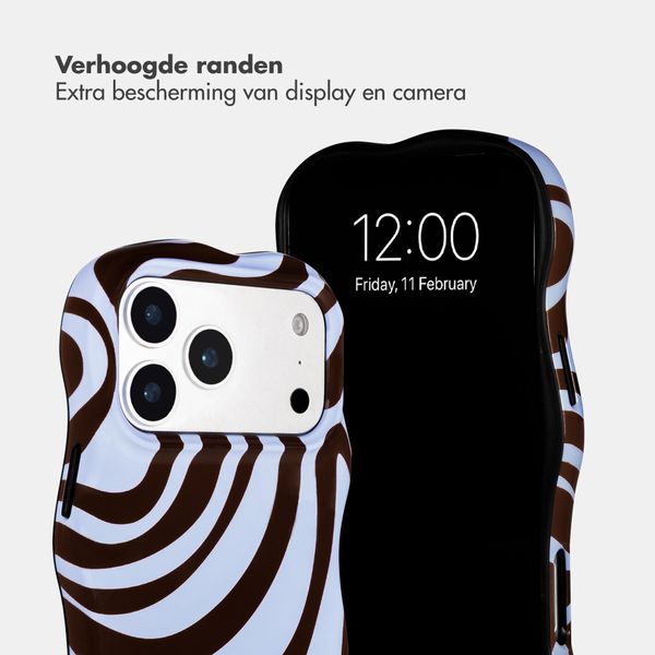Selencia Vivid Wavy Backcover met MagSafe Apple iPhone 18 Pro Max / 17 Pro Max - Dream Swirl Chocolate