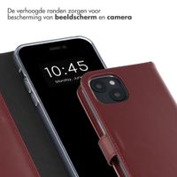 Selencia Echt Leren Bookcase Apple iPhone 14 - Burgundy