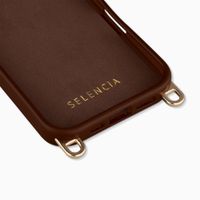 Selencia Rivièra MagSafe Backcover met afneembare haakjes Apple iPhone 16 - Choco Brown