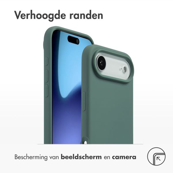 Accezz Liquid Silicone Backcover met MagSafe Apple iPhone 17 Air - Dark Green